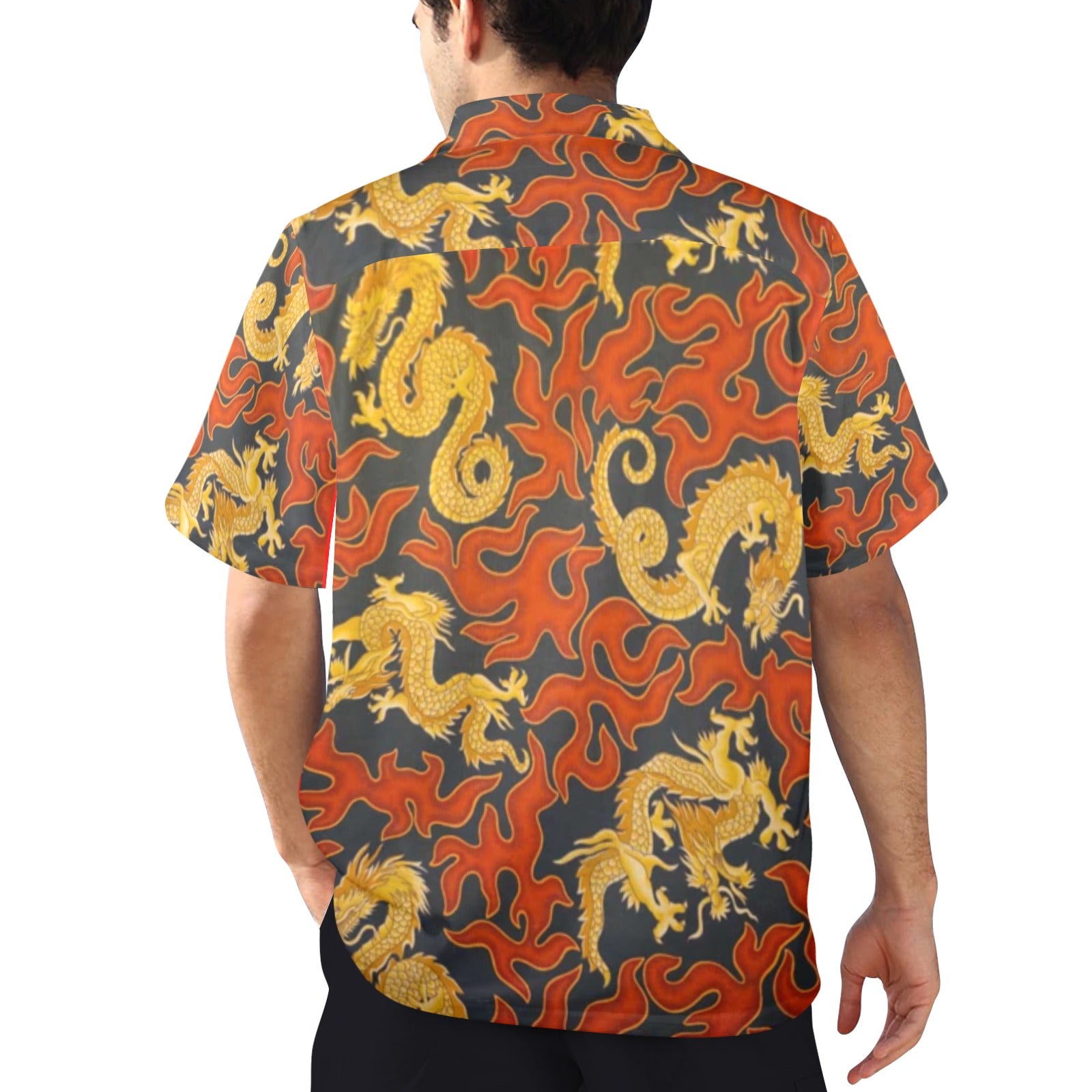 Men's All Over Print Hawaiian Shirt BREATHING FIRE