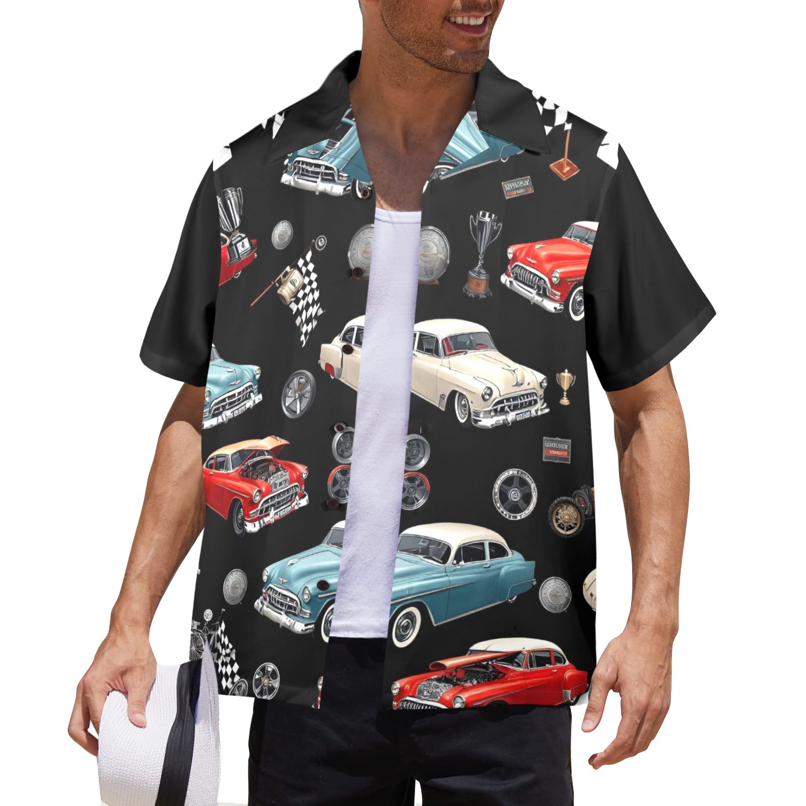 Men's All Over Print Hawaiian Shirt CHECKERED PAST